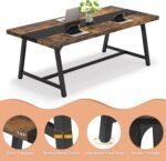 Dining Table for 8 People, 70.87? Rectangular Wood Kitchen Table - Image 7