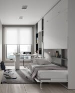 Horizontal folding bunk bed and vertical folding table. - Image 5