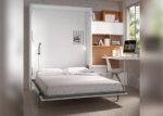 Bedroom with vertical folding bed measuring 135 x 190 with study area. - Image 2