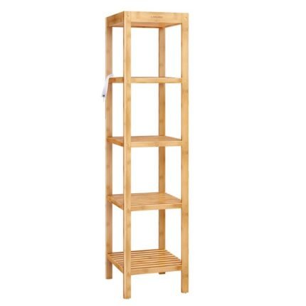 Bathroom shelving unit wood brown