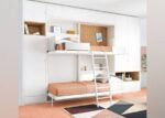 Horizontal folding bunk bed between wardrobes - Image 2