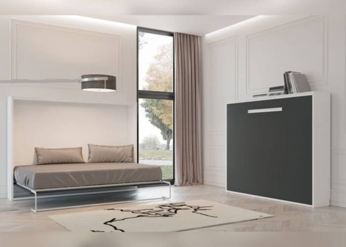Horizontal folding double bed for 150 x 190 mattress - Image 2