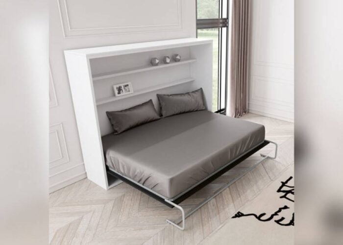 Horizontal folding double bed for 150 x 190 mattress - Image 1