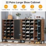 Shoe Cabinet, 6-Tier Shoe Rack with Doors & 23 Cubbies - Image 6