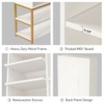 Shoe Cabinet, Freestanding Shoe Rack with 10 Adjustable Compartments - Image 8