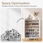 Shoe Cabinet, 6-Tier Shoe Organizer with Adjustable Shelves for Entryway - Image 6