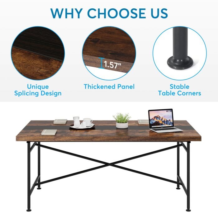 Conference Table, 6FT Rectangular Seminar Meeting Table - Image 7