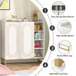 Shoe Cabinet, 20 Pairs Shoe Rack Organizer with Adjustable Shelves - Image 7