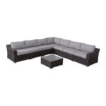 L-shaped rattan breaker corner fits 7 people - Image 3