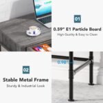 Computer Desk, 47? Study Writing Table with 2 Storage Drawers - Image 7