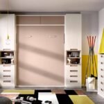 Double room with vertical folding bed measuring 135 x 190