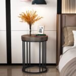 End Table, Modern Round Side Table, Small Nightstand - Image 5