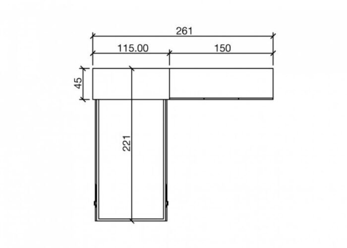 Living room with 90x190 vertical folding bed with drawer - Image 3
