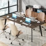 6FT Conference Table, 70.3 x 31 inch Meeting Table Computer Desk - Image 2