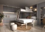 Studio with double vertical folding bunk bed with sofa - Image 3