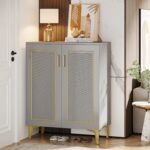 Shoe Cabinet, 5-Tier Shoe Rack Organizer with Removable Shelves & Doors - Image 5
