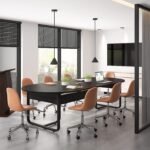 Conference Table, 8FT Oval Meeting Table with Splice Board - Image 2