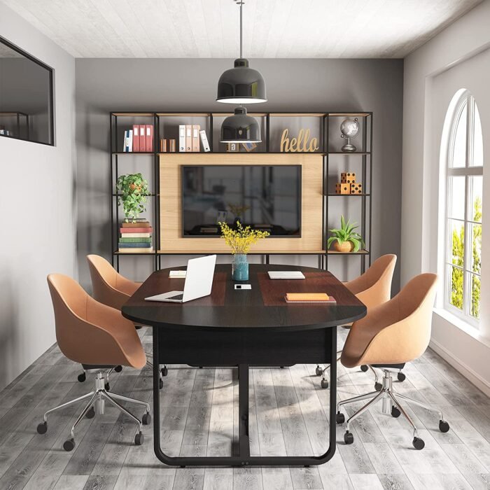 Conference Table, 8FT Oval Meeting Table with Splice Board - Image 4