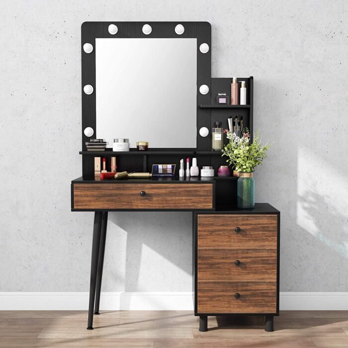 Vanity, Dressing Table with Lighted Mirror (Stool NOT Included) - Image 4