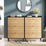 Shoe Cabinet, Shoe Rack Organizer with 3 Flip Drawers for Entryway - Image 5