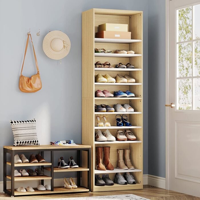 Shoe Cabinet, 11-Tier 70.9? Tall Shoe Rack with Adjustable Shelves - Image 5