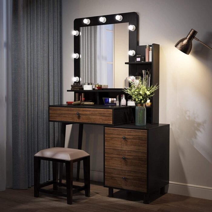 Vanity, Dressing Table with Lighted Mirror (Stool NOT Included) - Image 5