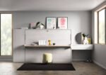 Murphy bed for guests with desk