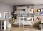 Folding bunk bed with sofa and two separate desks - Image 2