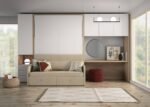 Sofa with double vertical folding bunk bed and dressing table - Image 2