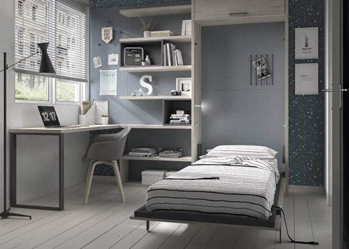 Children's room with a 90 x 190 vertical folding bed with a loft - Image 2
