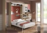 Youth bedroom with double vertical folding bed - Image 2