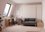 Office with folding bed and sofa