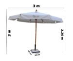 Clara light beige umbrella size 3m*3m - Image 2