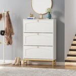 Shoe Cabinet, Freestanding Shoe Storage Organizer with 3 Flip Drawers - Image 6