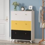 Shoe Cabinet, 24 Pair Shoe Rack Organizer with 3 Flip Drawers