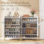 Shoe Cabinet, 6-Tier Shoe Organizer with Adjustable Shelves for Entryway - Image 7