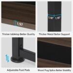 Conference Table, 6FT Rectangular Meeting Table Computer Desk - Image 6