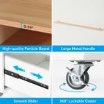 File Cabinet, 2 Drawer Rolling Lateral Filling Cabinet Printer Stand - Image 8
