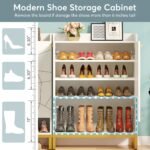 Shoe Cabinet, 6-Tiers Shoe Storage Organizer with Doors - Image 8