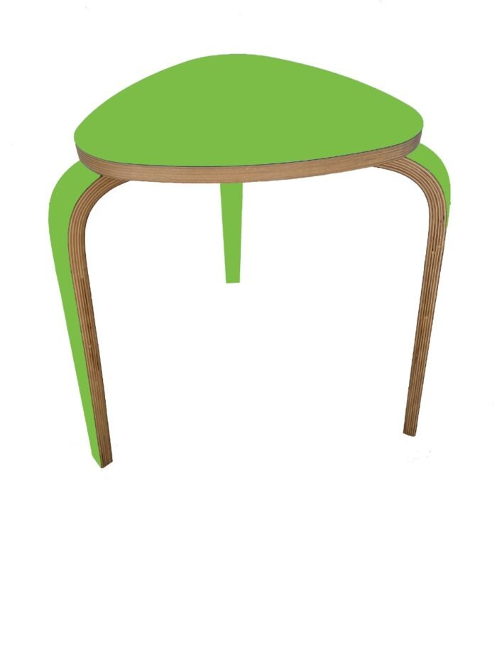 triangular shaped Green Coffee Table for Living Room Wooden chair Home Furniture for Bedroom Kitchen Office - Image 1