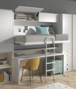 Bedroom with high folding bed with blackboard - Image 2