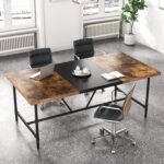 6FT Conference Table, 70.8? Executive Desk Office Computer Meeting Table - Image 5
