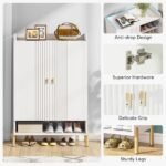 Shoe Cabinet, 6-Tier Shoe Organizer with Adjustable Shelves for Entryway - Image 8