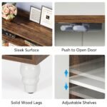 Shoe Cabinet, Shoe Organizer with Doors & Adjustable Shelves - Image 7