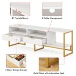 TV Stand, 63? Media Console with 2 Drawers and Shelves - Image 8