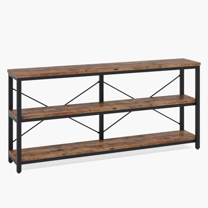 Sofa Table, 3 Tiers TV Stand Console Table - Image 4