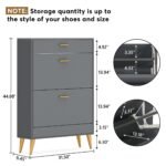 Shoe Cabinet, 16 Pairs Shoe Storage Rack with Drawers - Image 10