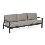 AEGEAN 80" Metal Outdoor Couch With Cushions by Real Flame