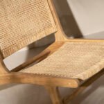 Agave Rattan And Teak Wood Lounge Chair - Image 2