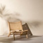 Agave Rattan And Teak Wood Lounge Chair - Image 3